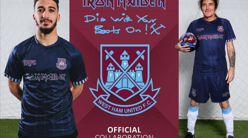 Iron Maiden and West ham launch a new away shirt and training range
