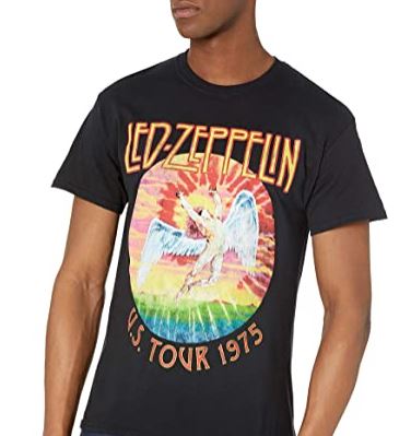 Led Zeppelin Men's Us Tour 1975 White T-Shirt