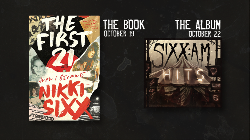 SIXX:A.M. announce HITS album to celebrate Nikki Sixx’s Highly Anticipated New Memoir.