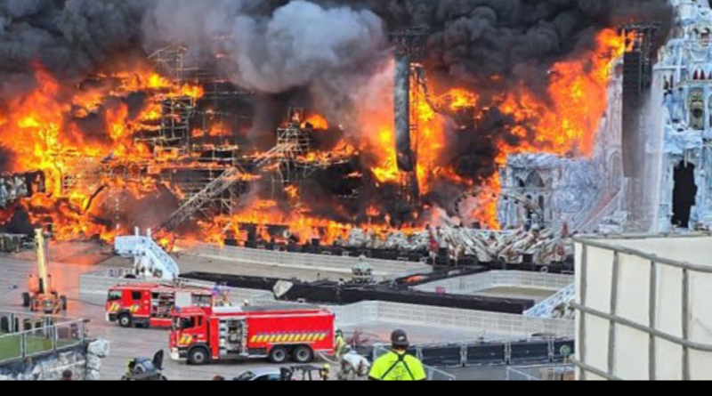 Tomorrowland main stage fire