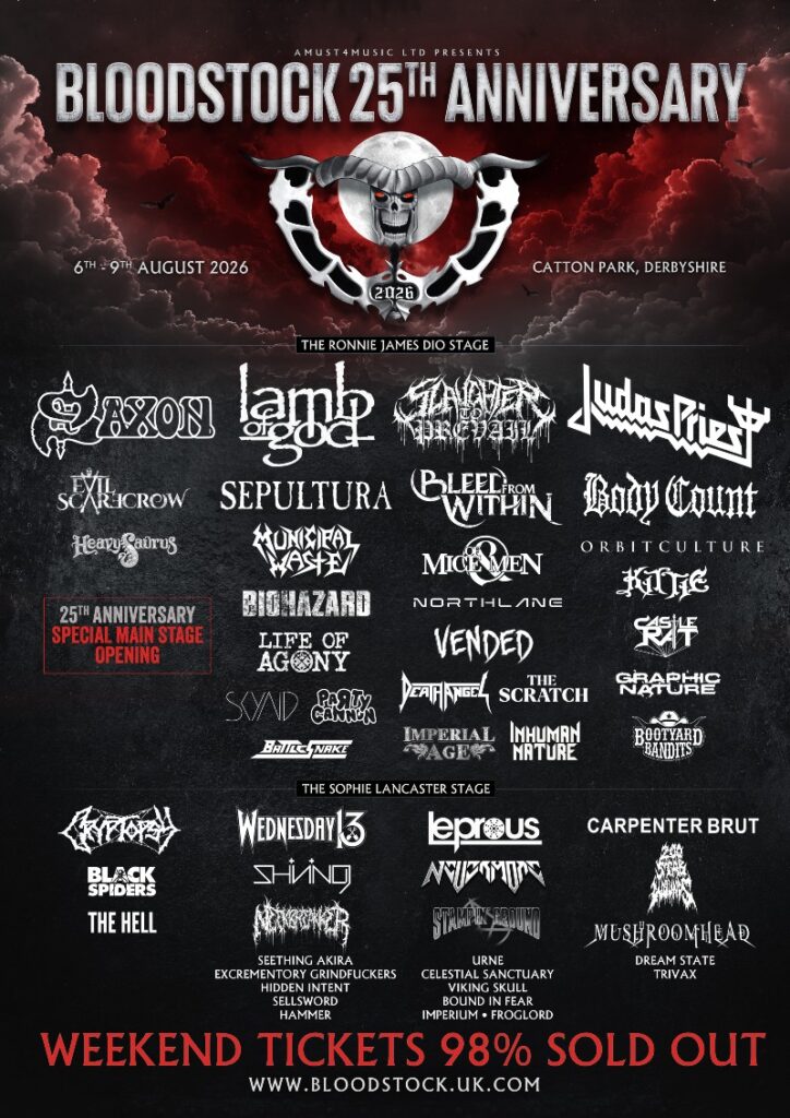 Bloodstock line up 2026