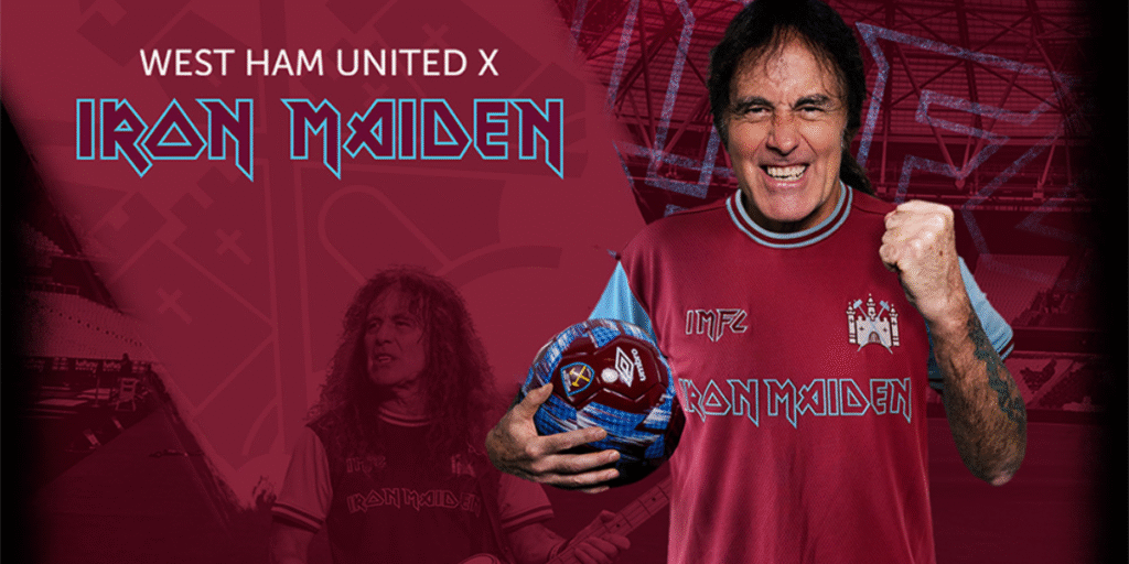 Iron Maiden West Ham 50th Anniversary shirt
