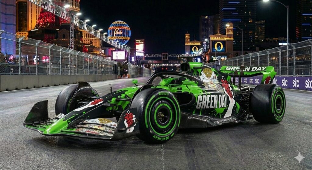 Las Vegas F1 Rock Takeover:Green Day F1 car