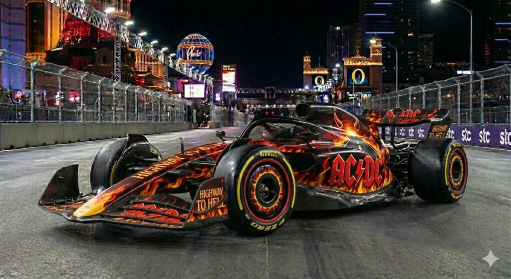 Las Vegas F1 Rock Takeover: AC/DC F1 car