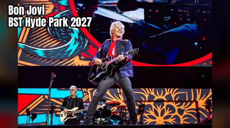 Bon Jovi performing at London's Wembley Stadium