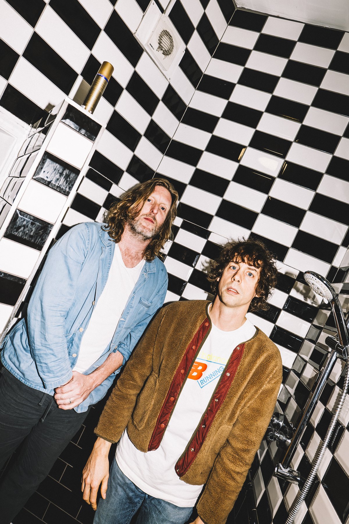 Andy Burrows and Johnny Borrell of Razorlight backstage at the Barfly